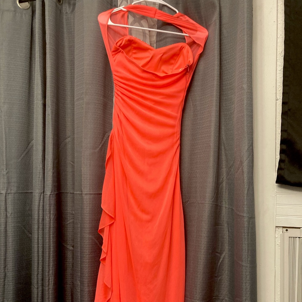 Blondie Nites by Stacy Sklar Size 1 coral prom dress